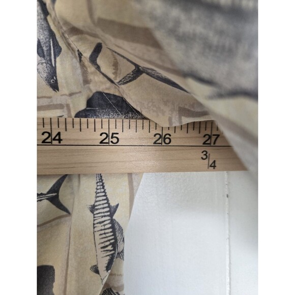 Columbia Shirt Mens XL Fish Print Button Up All Over Print Short Sleeve AOP - Picture 7 of 7
